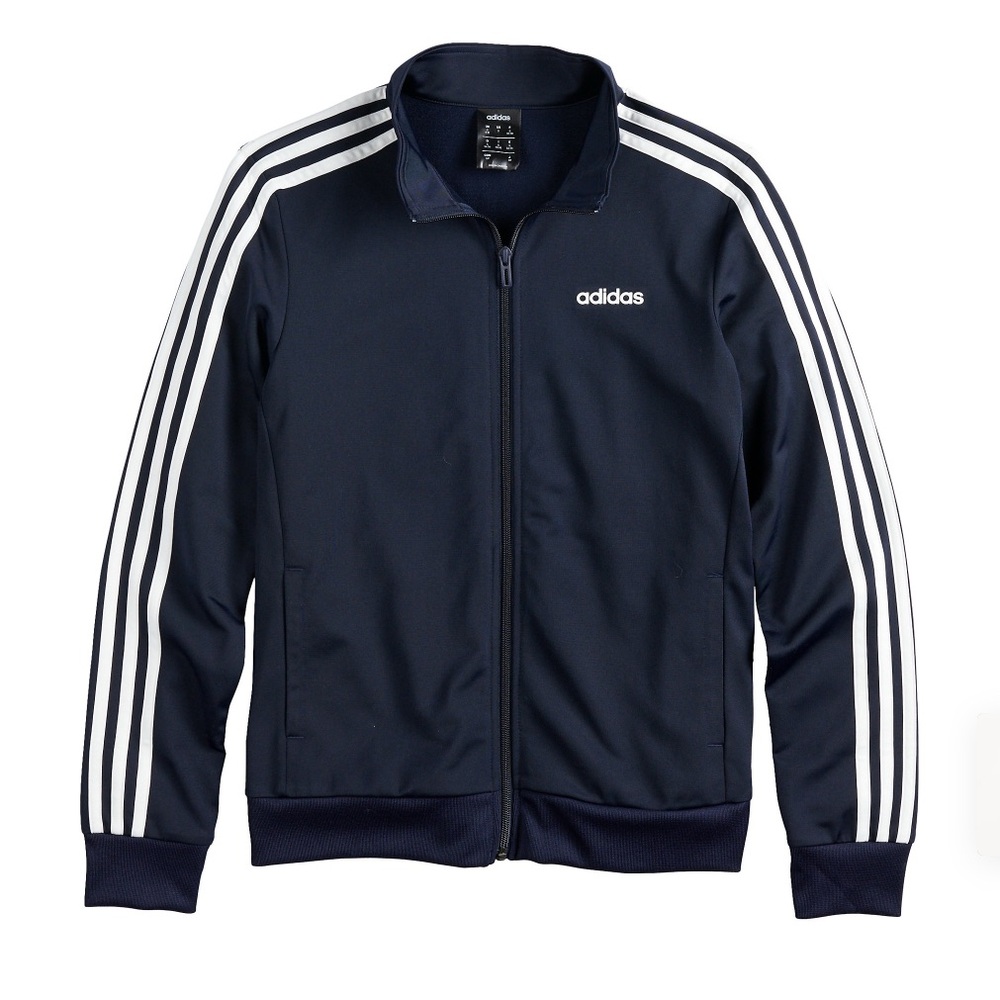 Adidas Essentials 3-stripes Tricot Track Jacket Black and White Women’s Sz XL